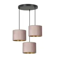 HILDE 3 premium Taklampa, Svart/Rose