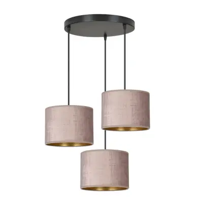 HILDE 3 premium Taklampa, Svart/Rose