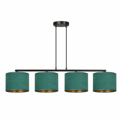 HILDE 4 Taklampa, Svart/Grön
