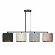 HILDE 4 Taklampa, Svart/Svart/Grå/Rose