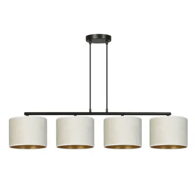 HILDE 4 Taklampa, Svart/Vit