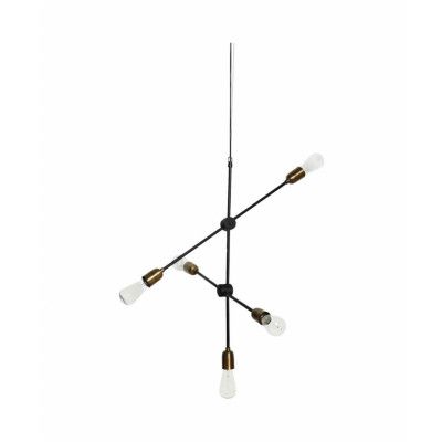 House Doctor - Molecular 5 Taklampa Svart/Mässing