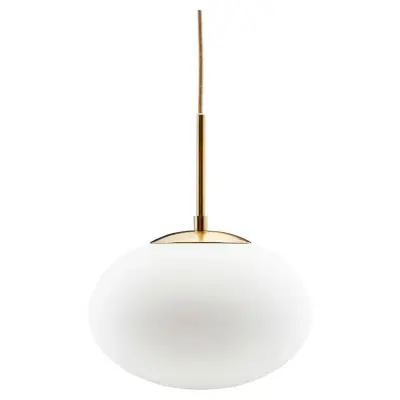 House Doctor - Opal Taklampa Ø30cm Vit/Mässing