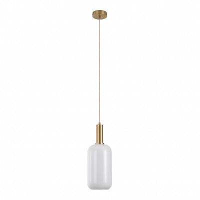 HOUSE NORDIC Chelsea taklampa, cylindrisk - vitt glas och mässingsstål