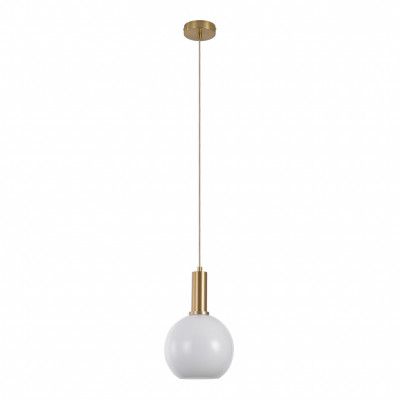 HOUSE NORDIC Chelsea taklampa, sfärisk - vitt glas och mässingsstål