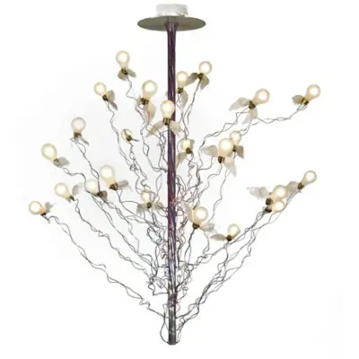 Ingo Maurer - Birds Birds Birds hänglampa, röd/blå, 190 cm