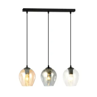 ISTAR 3 Taklampa, Svart/Transparent/Grafit/Amber