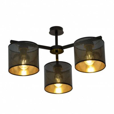 JORDAN 3 Taklampa, Svart/Svart/Guld