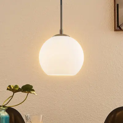 Jurian Taklampa Nickel/Opal Lindby - Vardagsrum - Modern - Glas - Med en ljuskälla