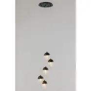 KARE DESIGN Frozen 5 taklampa - klarglas och svart st&aring;l