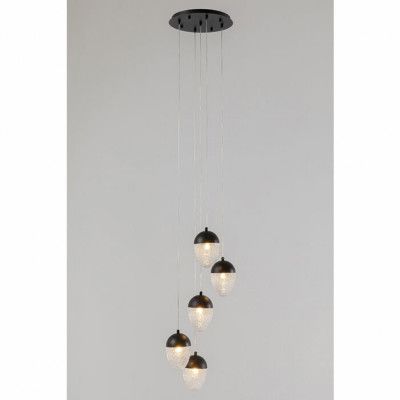 KARE DESIGN Frozen 5 taklampa - klarglas och svart stål