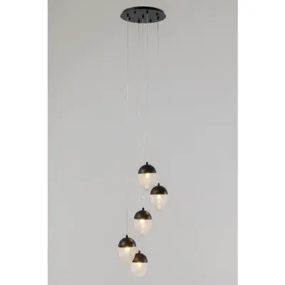 KARE DESIGN Frozen 5 taklampa - klarglas och svart stål