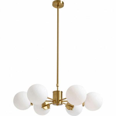 KARE DESIGN Heavenly Gold taklampa - vitt glas och mässing stål