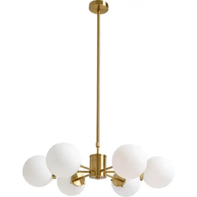 KARE DESIGN Heavenly Gold taklampa - vitt glas och mässing stål