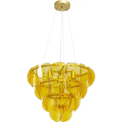 KARE DESIGN Mariposa Three Circle taklampa - glas och mässing stål