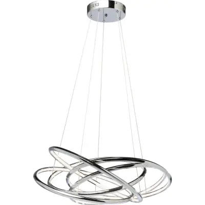 KARE DESIGN Saturn LED Chrome Stor taklampa - silver aluminium
