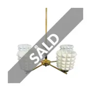 Karl takkrona 5-arm, mässing/opal