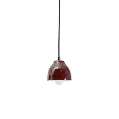 KAVE HOME Drava taklampa - vinröd keramik