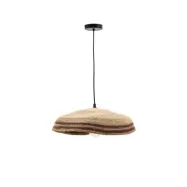 KAVE HOME Vinyola taklampa tillverkad av naturfibrer med naturlig och svart finishØ 44 cm