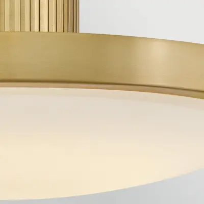 Kieran LED-taklampa i mässing, Ø 36 cm, metall/glas – HINKLEY - Vardagsrum - Vintage / retro - Med en ljuskälla