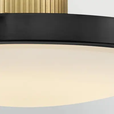 Kieran LED-taklampa, svart, Ø 36 cm, metall/glas – HINKLEY - Vardagsrum - Vintage / retro - Med en ljuskälla