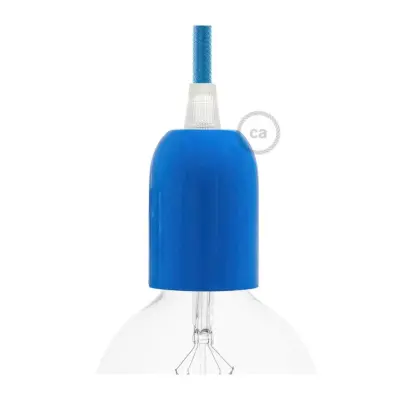 Kit halvsfärisk lamphållare E27 ljusblå