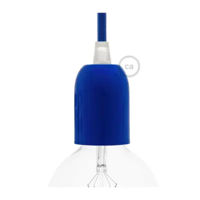 Kit halvsfärisk lamphållare E27 mörkblå