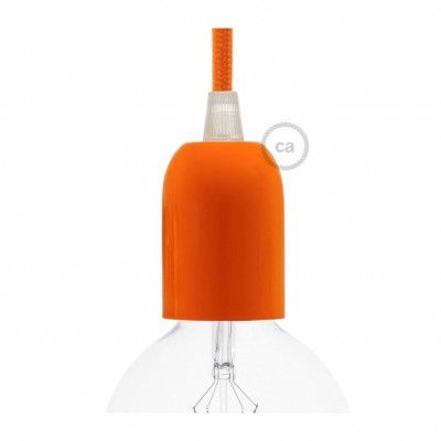 Kit halvsfärisk lamphållare E27 orange