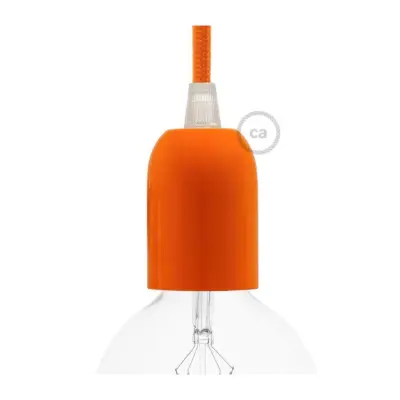 Kit halvsfärisk lamphållare E27 orange