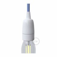 Kit lamphållare E14 i porslin vit