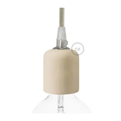 Kit lamphållare E27 i keramik stockholmsvit