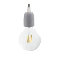 Lamphållare E27 i porslin grå