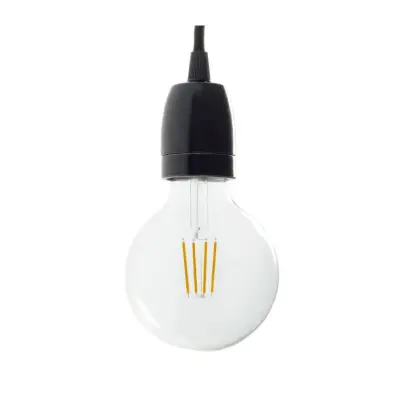 Lamphållare E27 i porslin svart