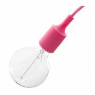 Kit lamphållare E27 i silikon fuchsia