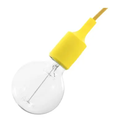 Kit lamphållare E27 i silikon gul