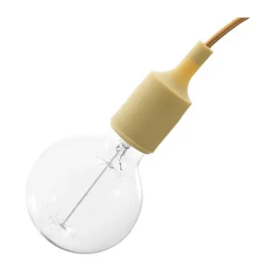 Kit lamphållare E27 i silikon hasselnöt