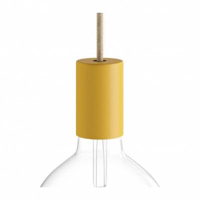 Kit lamphållare E27 Pastel i metall med dold dragavlastare senap