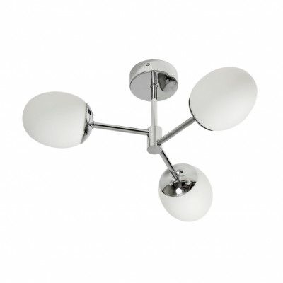 Klasen 3 taklampa, krom/opal