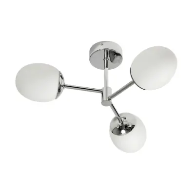 Klasen 3 taklampa, krom/opal