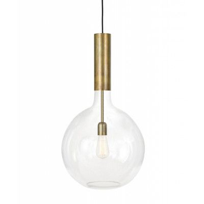 Konsthantverk - Rosdala Taklampa XL Rå Mässing/Klar