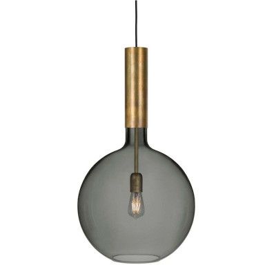 Konsthantverk - Rosdala Taklampa XL Raw Brass/Smoke