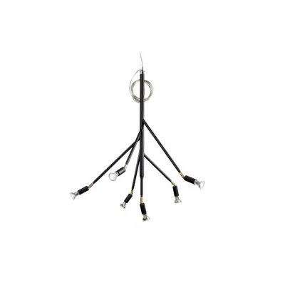 Kvist 16 taklampa, svartstruktur 130cm