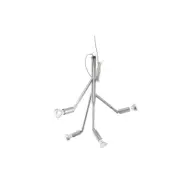 Kvist 4 taklampa, förnicklad mässing 41cm