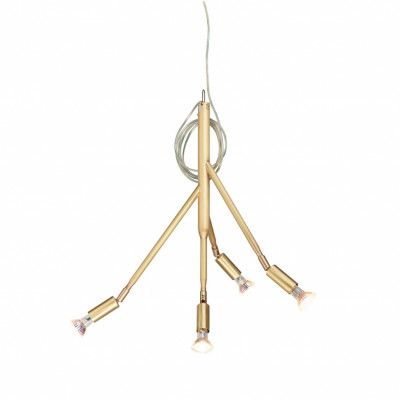 Kvist 4 taklampa, mattborstad mässing 41cm