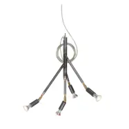 Kvist 4 taklampa, rå stål 41cm