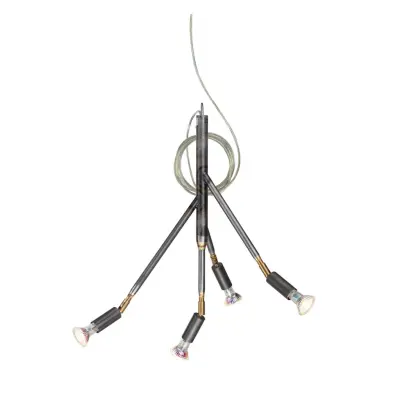 Kvist 4 taklampa, rå stål 41cm