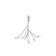 Kvist 6 taklampa, förnicklad mässing 67,5cm