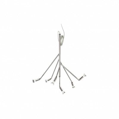 Kvist 6 taklampa, förnicklad mässing 67,5cm