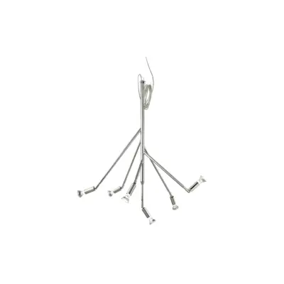 Kvist 6 taklampa, förnicklad mässing 67,5cm