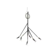 Kvist 6 taklampa, Rå stål 67,5cm